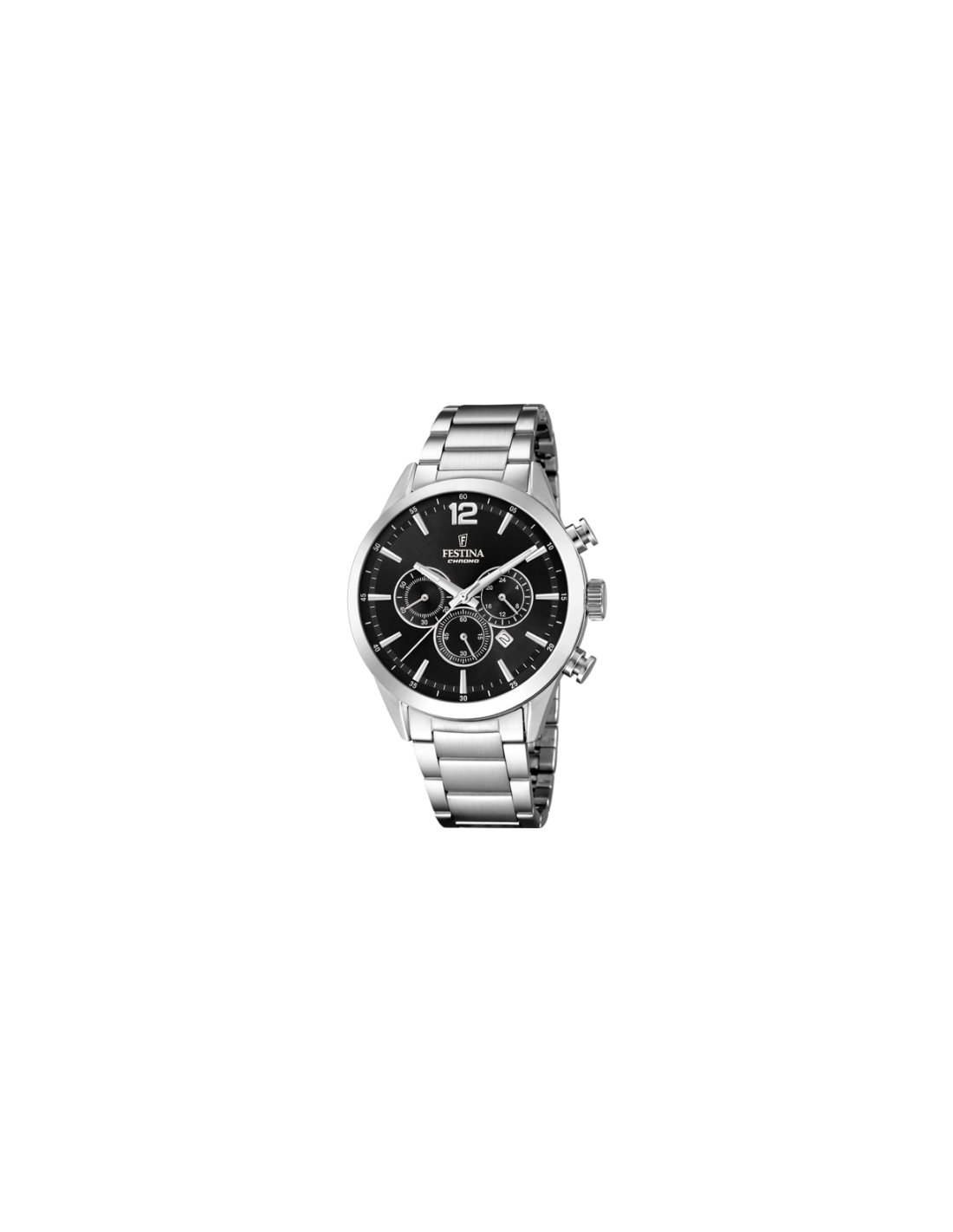 STAINLESS BRACELET, CASE, CHRONOGRAPH FESTINA TIMELESS WATCH STEEL F20343/8 MEN STAINLESS STEEL